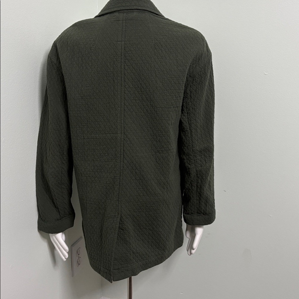 Madewell Shaw Olive Green Diamond Jacquard Blazer Womens Small - Picture 10 of 13